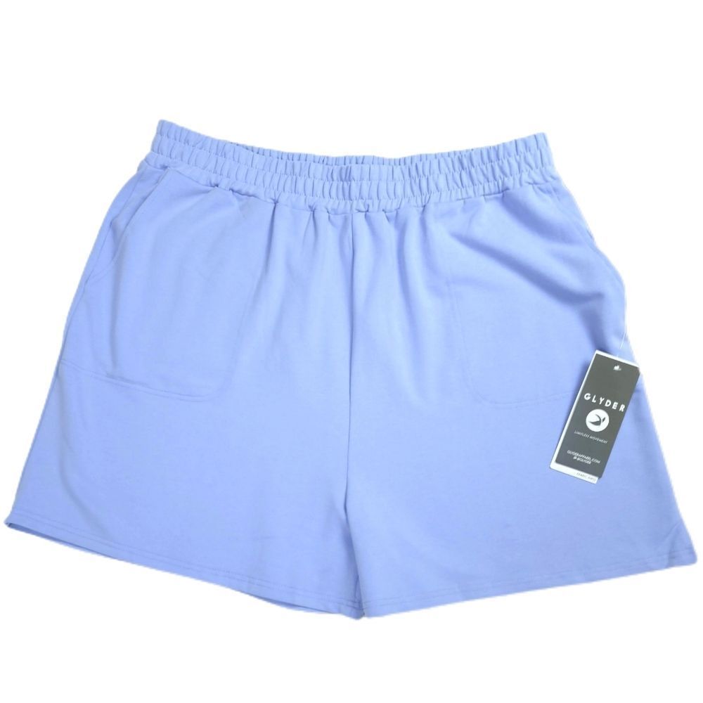 NEW Glyder Oversized Cotton Blend Shorts Lilac 2X - Picture 2 of 13